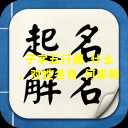 子字五行属  什么，对姓名有  何影响